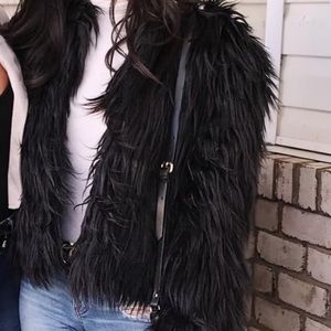 Fuzzy black coat